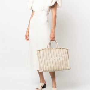 Lanvin cabas medium logo-embroidered tote bag